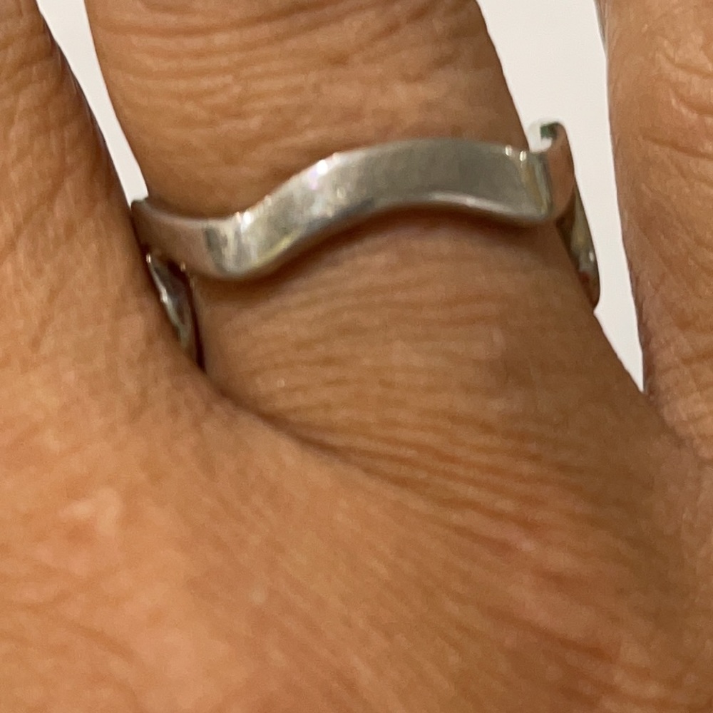 925 Sterling Silver Waves Ring - image 2